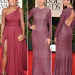 2012 Golden Globes bordeaux dresses Viola Davis Julianna Margulies