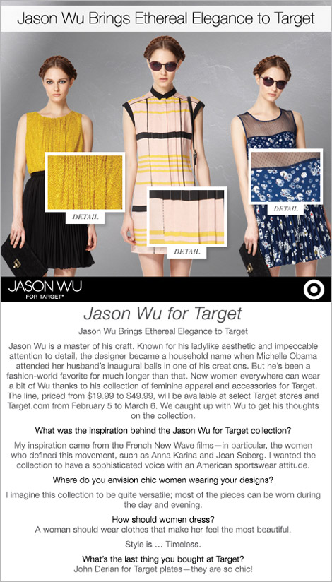 About Jason Wu Target Collection Jason Wu’s Target Collection Countdown