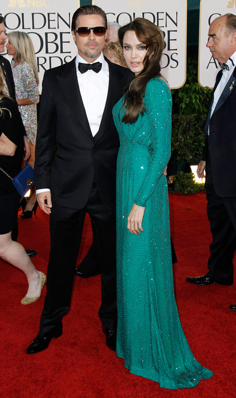 angelina jolie golden globes green