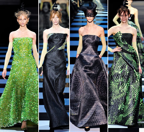 Armani Prive Spring 2012 Couture snake inspiration collection