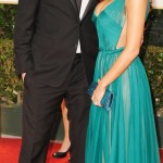 Channing Tatum wife Jenna Dewan teal dress 2012 Golden Globes