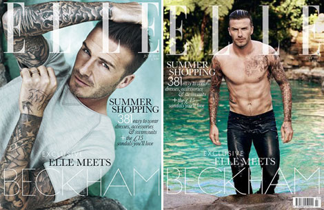David Beckham Elle UK Magazine
