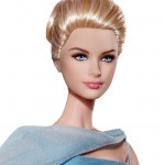 Grace Kelly Barbie doll blue dress detail