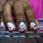 Halloween bloody nails
