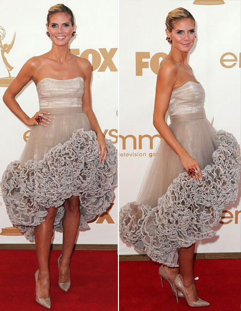 Heidi Klum Christian Siriano dress Emmys 2011