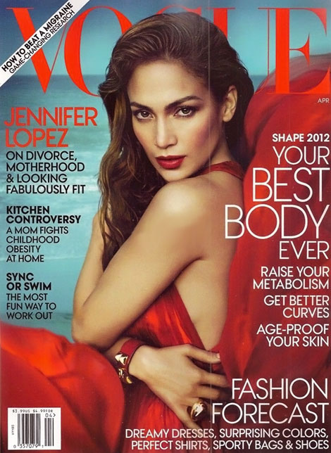 I love Jennifer Lopez on the cover of US Vogue's April issue