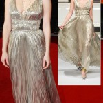 Jessica Chastain’s Oscar De La Renta Silver Dress For 2012 BAFTA Awards