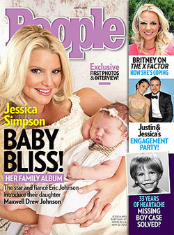 Jessica Simpson baby girl Maxwell Drew People magazine cover