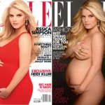 Jessica Simpson Pregnant Elle Cover: To Be Or Not To Be Dressed?