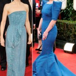 Jodie Foster blue dress Kelly Osbourne blue dress 2012 Golden Globes