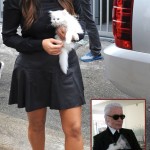 Kim Kardashian s white Kitty copying Karl Lagerfeld