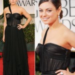 Mila Kunis In Black Dior Dress For 2012 Golden Globes