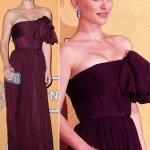 Natalie Portman’s Giambattista Valli Deep Plum Dress 2012 SAG Awards