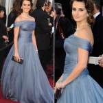 Penelope Cruz In Armani Soft Blue Dress For 2012 Oscars
