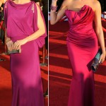 Sofia Vergara And Julie Bowen Wearing Crimson Dresses For 2012 SAG Awards