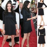Angelina Jolie’s Ralph Lauren LBD At Kung Fu Panda DVD launch