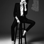 Angelina Jolie Elle Magazine suit Saint Laurent by Hedi Slimane