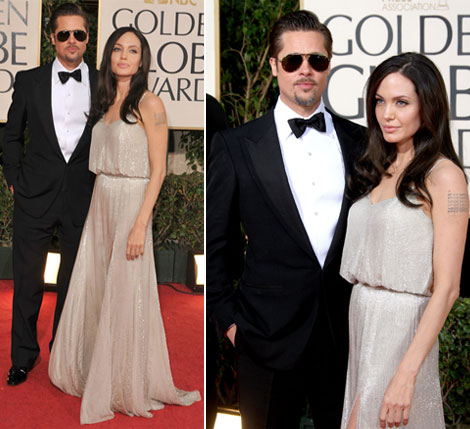 angelina jolie and brad pitt 2011 golden globes. Angelina Jolie Golden Globes