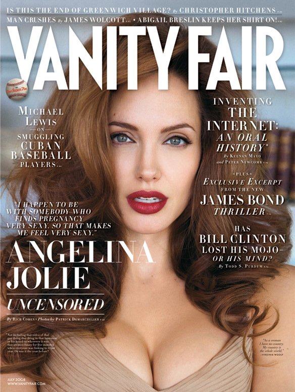 angelina jolie family pictures. Angelina Jolie Covers Vanity