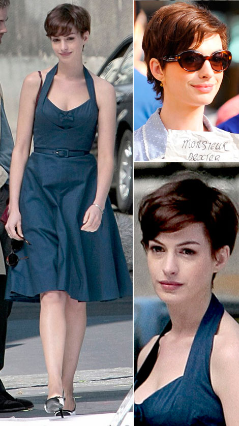  Emma Watson's new haircut suffice to say that Anne Hathaway's new short 