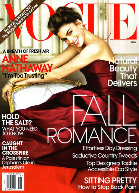 Anne Hathaway Vogue US November 2010 cover