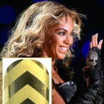 Beyonce Super Bowl gold chevron nails Minx