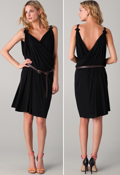 Favorite Summer Dresses: Draped Black Dress From DSquared2