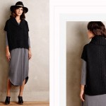 cable stitch black sweater short sleeve vest