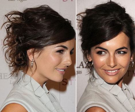 twisted bun updo. Camilla Belle Twisted Messy