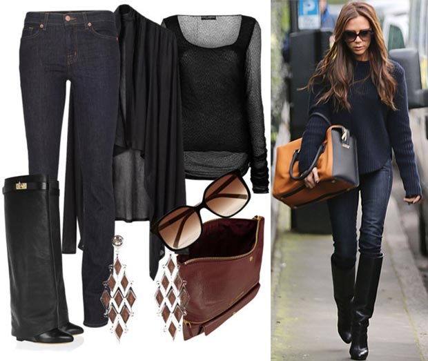 Rainy Day Office Casual Outfit Inspired By Victoria Beckham