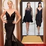 Charlize Theron Oscars black dress Dior Couture