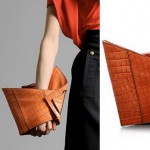 Chloe Orange Aligator Fold Clutch