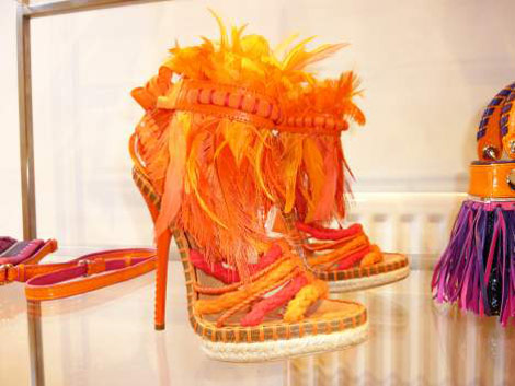 Christian Dior orange sandals