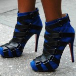 Blue Bondage Shoes