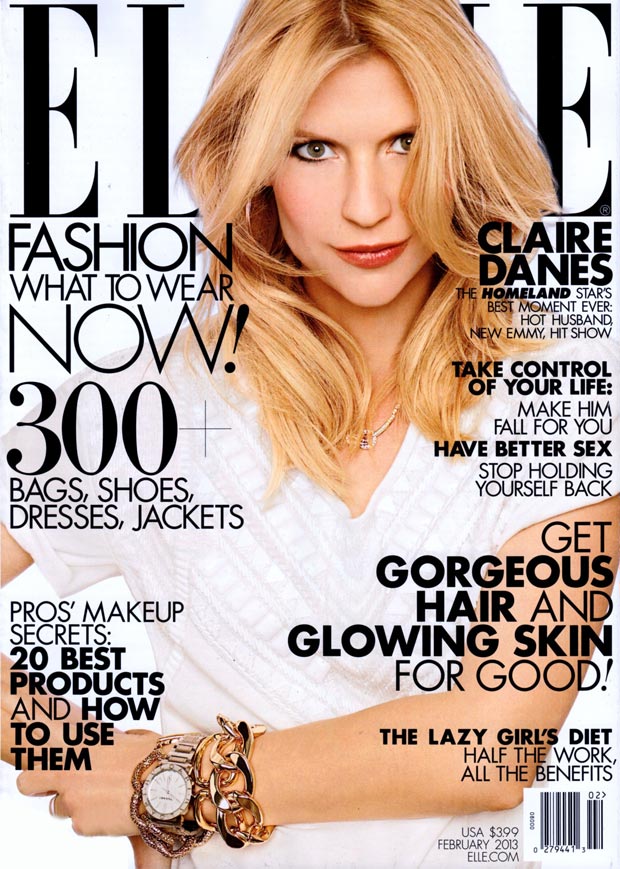Claire Danes’ Elle US February 2013, The Awards Season Courtesy