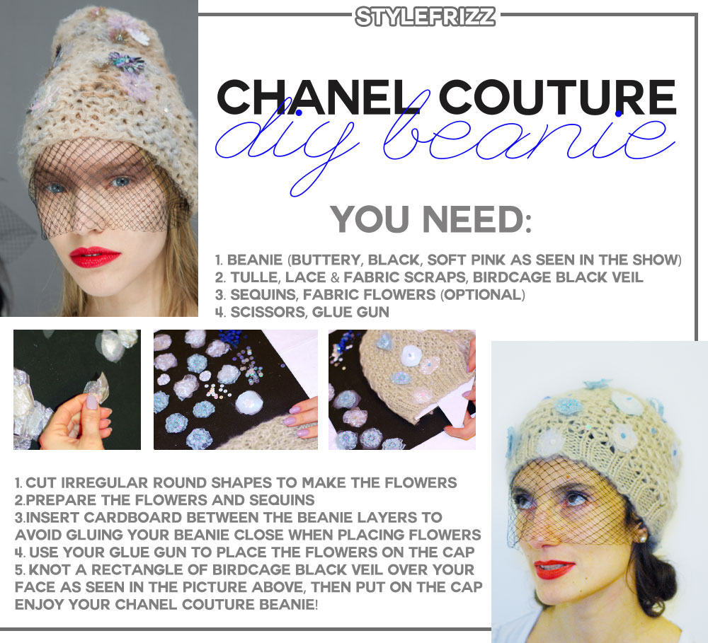 DIY Chanel Couture Knit Cap For Less