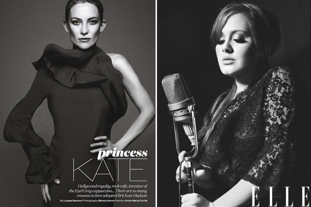 Elle May 2013 Covers: US Adele Vs UK Kate Hudson
