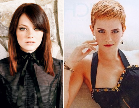 emma watson hair color. Emma Stone vs Emma Watson