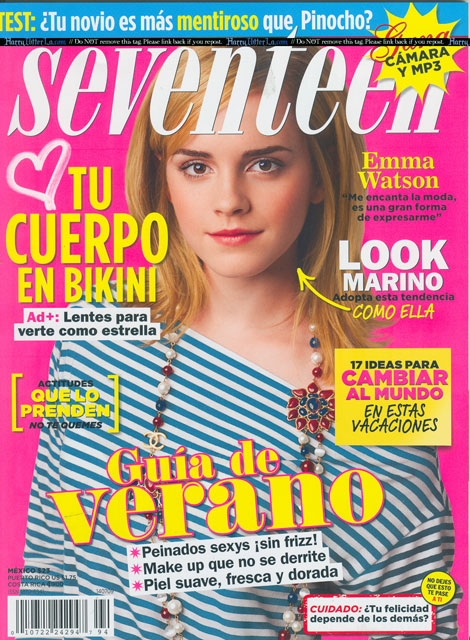 Emma Watson Spanish Seventeen July 2009 cover Where she buys her clothes