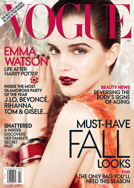 emma watson vogue us 2011. makeup Emma Watson for Vogue US July emma watson vogue shoot july 2011.