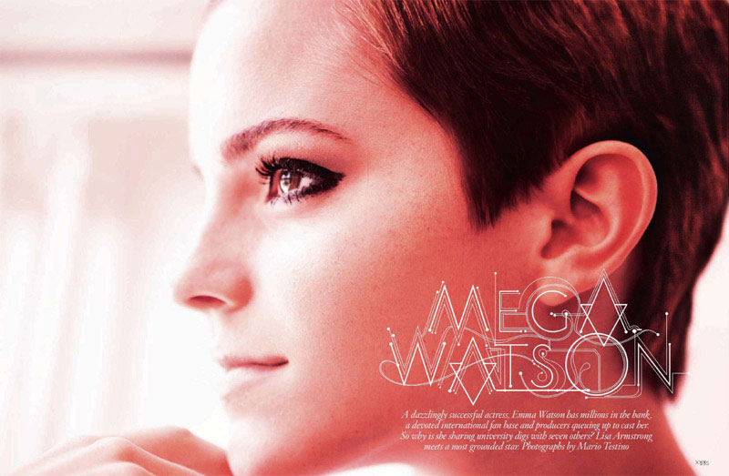 emma watson vogue cover. Emma Watson shines as the