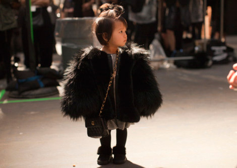Stylish Tots: Fur Coat Chanel Bag