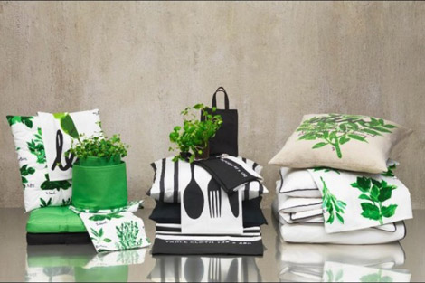 H and M home decor green