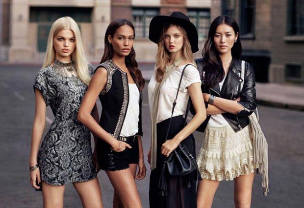 Models Off Duty Wardrobe: Joan, Daphne, Liu, Lindsey H&M Collection