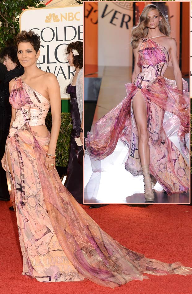 Halle Berry’s Revealing Versace Dress 2013 Golden Globes