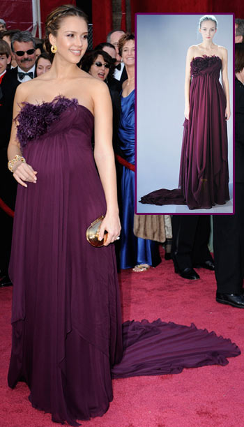 Jessica Alba Marchesa Dress for 2008 Oscar Ceremony