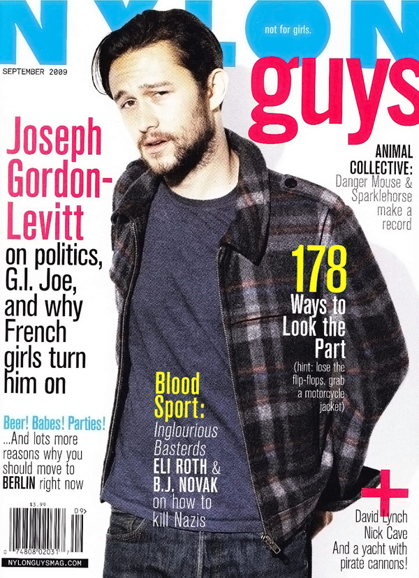 Joseph Gordon Levitt Nylon Guys September 2009 cover