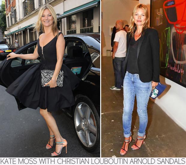 Kate Moss Really Loves Her Louboutin Strappy Sandals!