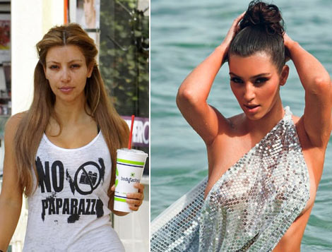 Kim Kardashian Makeup Pics. Kim Kardashian With Without