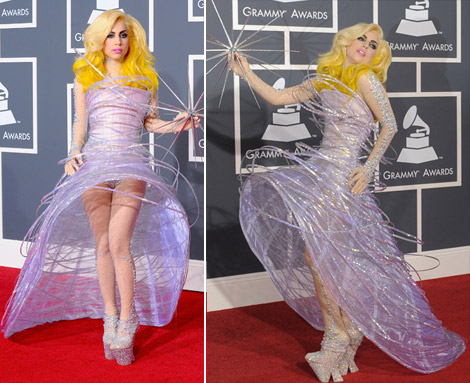 Lady Gaga Armani Prive dress 2010 Grammy Awards